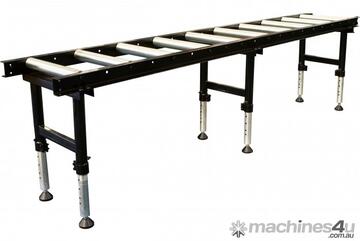 Heavy Duty Roller Conveyor Set 360mm x Wide x 3000mm Long With 3 x Sets Adjustable Height Legs