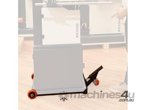 caption Woodfast Mobility Wheel Kit with Foot Brake BS350D-MWK suit BS350D Bandsaw