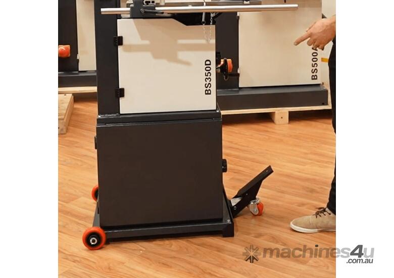 caption Woodfast Mobility Wheel Kit with Foot Brake BS350D-MWK suit BS350D Bandsaw