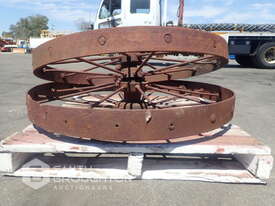 2 X VINTAGE PLOUGH WHEELS - picture0' - Click to enlarge