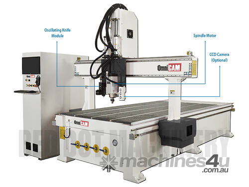 OmniCAM PRO CX8 (1300x2500mm) 2-in-1 Industrial Computerised CNC Router w/Oscillating Knife Module