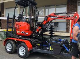 Mini Excavator EM1.8 & Trailer Package + FREE Attachments - picture0' - Click to enlarge