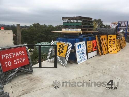Road Works/Speed Directional Signage - Huge Selection, Excellent Condition