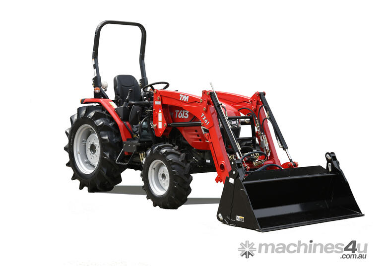 caption TYM T613 12/12 4WD ROPS AND 4-IN-1 LOADER PACKAGE