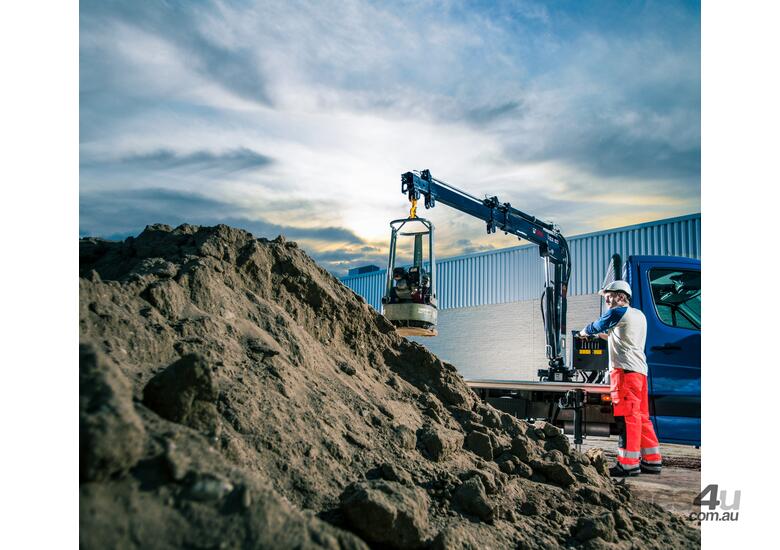 caption WATM Cranes - HIAB 023-2 CLX 24V Stiff Boom Crane for Versatile Truck Installations!