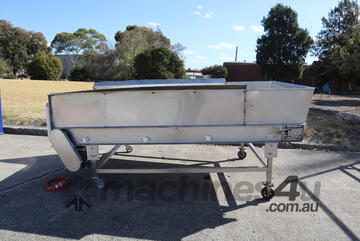 STAINLESS STEEL Motorised Modular Belt Conveyor - 3m Long 1.456m Wide STAINLESS STEEL Motorised Modular Belt Conveyor - 3m Long 1.456m Wide