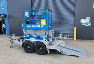Genie GS1932XH 19ft Scissor Lift on Bullant Trailer Package