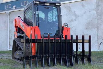FINER HYDRAULICS - Skid Steer Stick Rake - 2400 mm