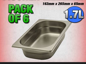 6 PACK OF 1/4 GASTRONORM TRAY 65MM - picture0' - Click to enlarge