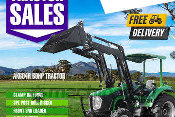 AgKing - 60HP Tractor ROPS FEL - PACKAGE DEAL SLASHER PALLET FORKS & GRASS SPEARS