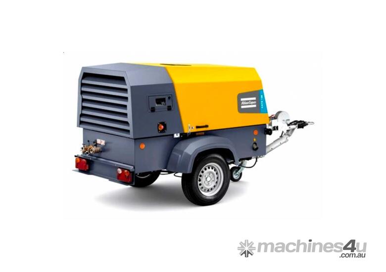 caption ATLAS COPCO XAS 138 Air Compressor High Capacity 250cfm 102psi Portable Towable