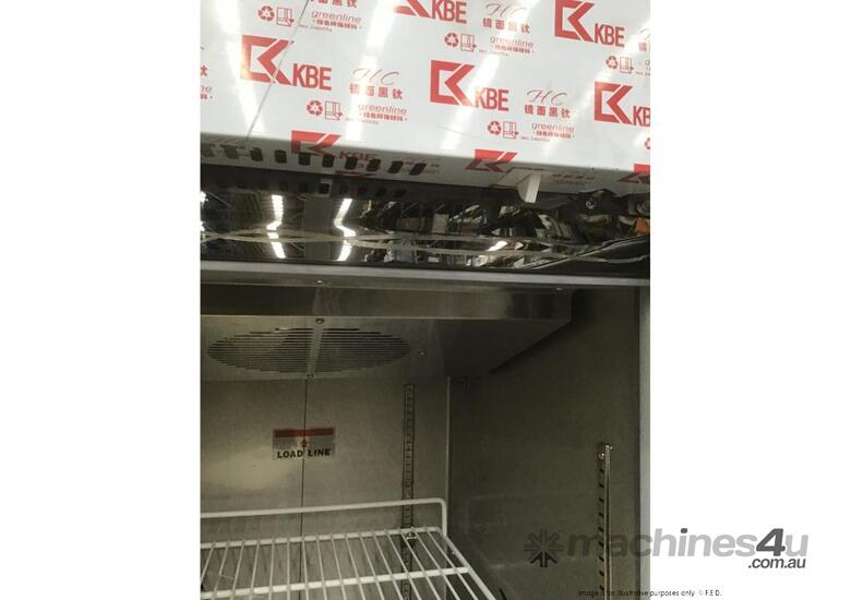 Single glass door upright freezer black stainless steel - SUFG500B