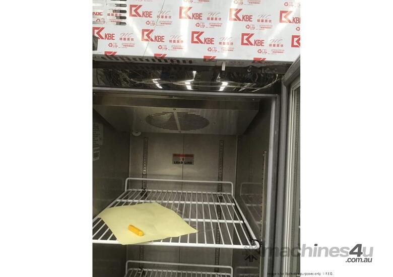 Single glass door upright freezer black stainless steel - SUFG500B