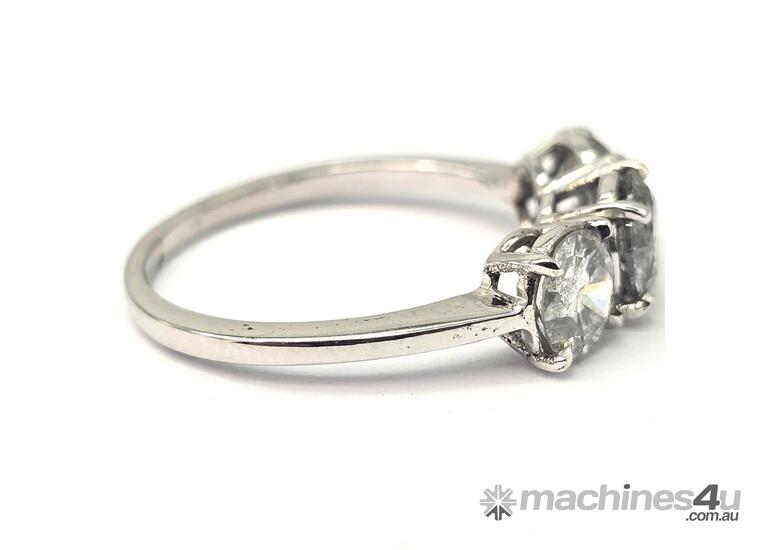 1.67CT DIAMOND TRILOGY WHITE GOLD ENGAGEMENT RING