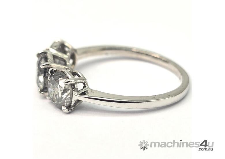 1.67CT DIAMOND TRILOGY WHITE GOLD ENGAGEMENT RING
