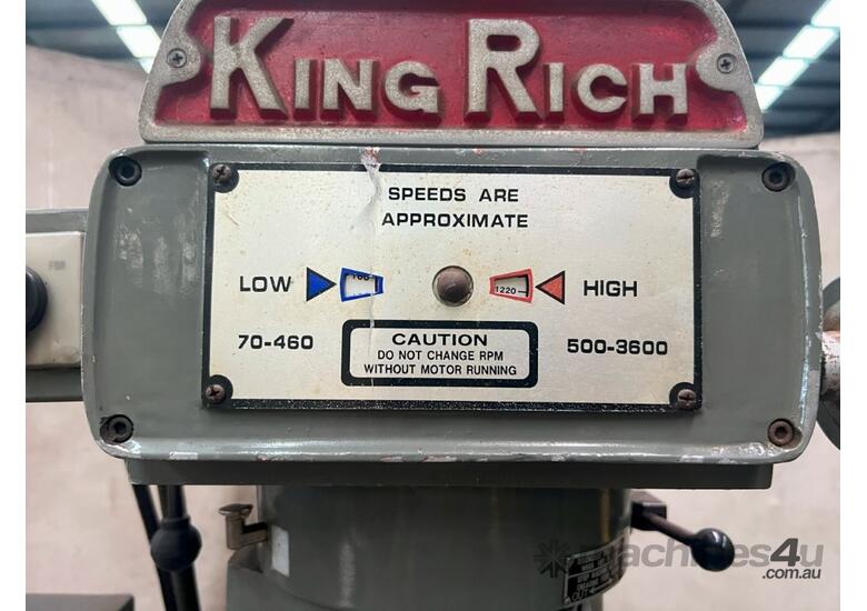 King Rich KR-3000SL milling machine with DRO
