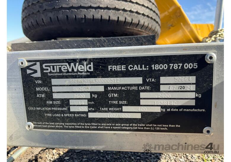 caption 2024 Sureweld SW2600 Dual Axle Plant Trailer