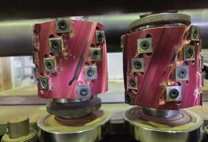 HELMA THROUGH-FEED TWIN SPINDLE WOOD SHAPER SPIRAL CUTTERS Heavy Duty 500mm Width