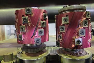 HELMA THROUGH-FEED TWIN SPINDLE WOOD SHAPER SPIRAL CUTTERS Heavy Duty 500mm Width