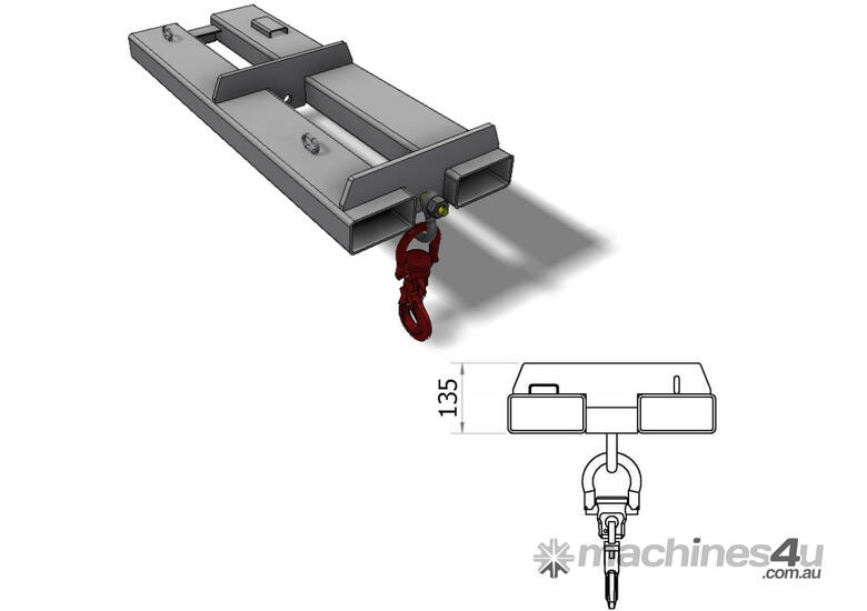 caption Slip On Forklift Jib 2000kg