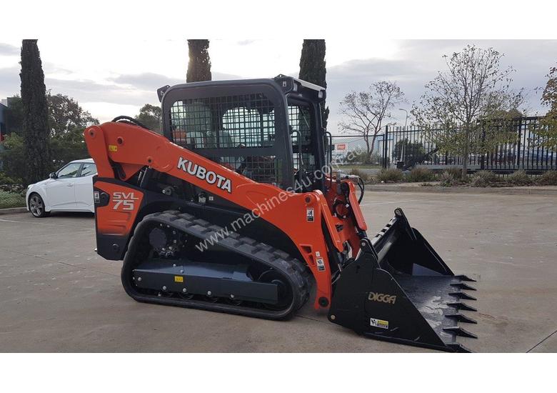 caption UNUSED KUBOTA SVL75-2 TRACK LOADER WITH WIDE TRACKS