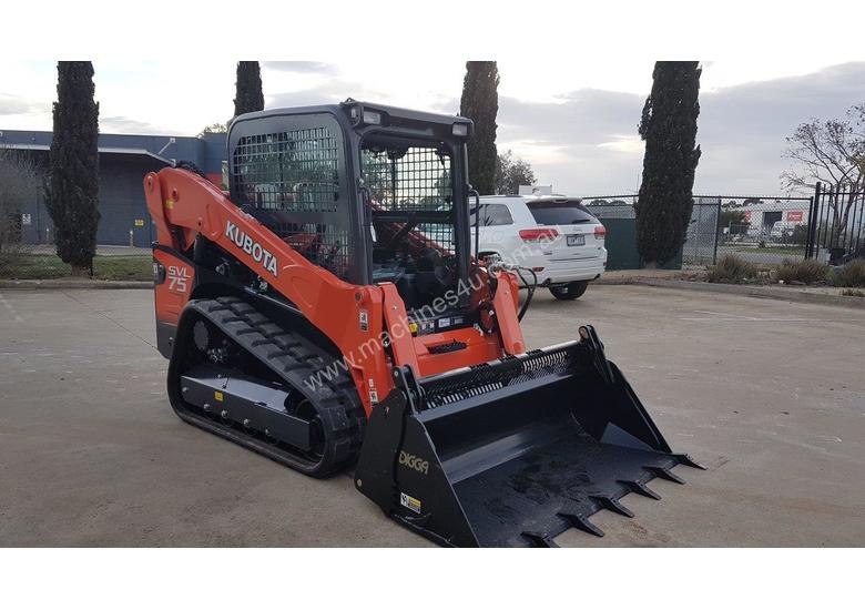 caption UNUSED KUBOTA SVL75-2 TRACK LOADER WITH WIDE TRACKS
