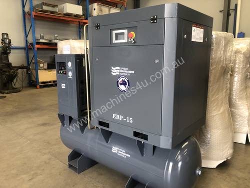 Screw Compressor 11kW - Tank and Dryer Package 