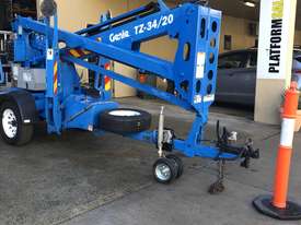 RARE Genie TZ34/20 Trailer Mounted Cherry Picker, with Rotating basket.  - picture0' - Click to enlarge