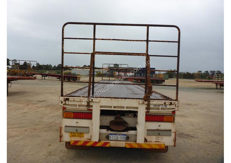 caption 2007 General Transport Equipment 3-2 45' Flat Top Tri Axle Lead Trailer - T30