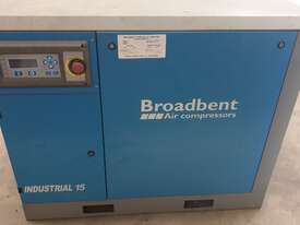 2018 Broadbent Screw Air Compresor Industrial 15kw/20hp under warranty - picture0' - Click to enlarge