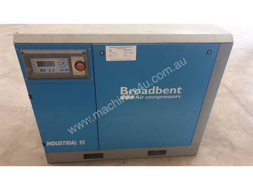 2018 Broadbent Screw Air Compresor Industrial 15kw/20hp under warranty