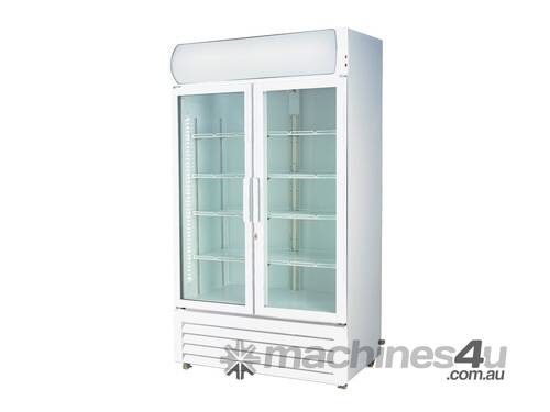Large Two Glass Door Colourbond Upright Drink Fridge 1000Lt  1110mm W