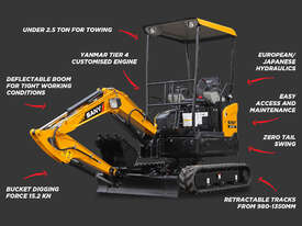  FOR HIRE - SANY SY16C 1.75T MINI EXCAVATOR - picture0' - Click to enlarge