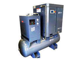 11kW - 60cfm Oil Injected Screw Compressor with tank and dryer - picture0' - Click to enlarge