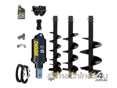 Digga PD5 75mm square auger drive combo package mini excavator up to 5.5T