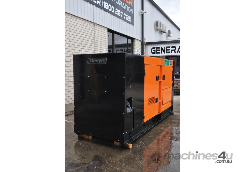 caption 110 KVA KOMATSU DENYO SILENCED INDUSTRIAL DIESEL GENERATOR , SUPER RELIABLE , LONG LASTING AND THE M - Hire
