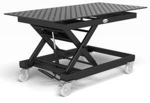 Mobile Hydraulic lifting Welding table 1000 kg incl. Perforated plate 2000x1000x15