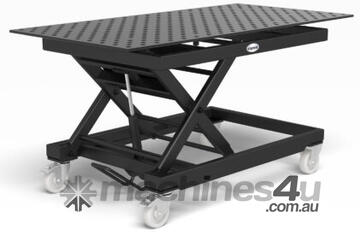 Mobile Hydraulic lifting Welding table 1000 kg incl. Perforated plate 2000x1000x15