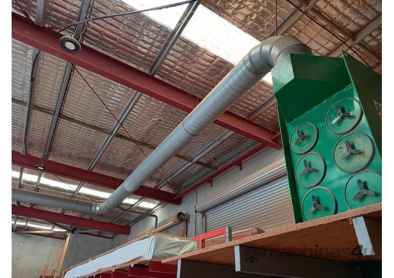 Used 2009 Euro Filter Dust extractor system and ducting to suit a large