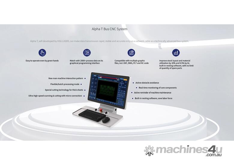 caption JTECH - HSG 4020 GH Raycus 12kw Fiber Laser Cutting Machine