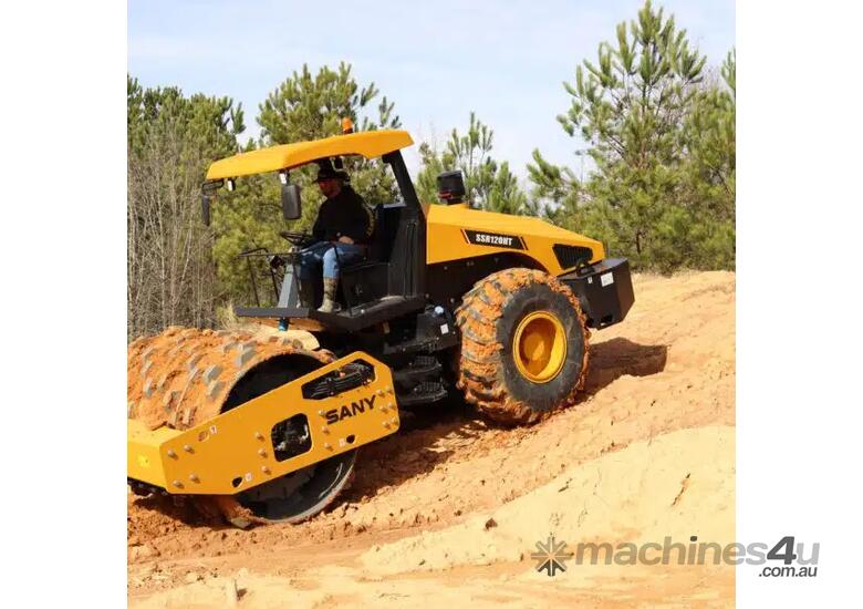 caption SANY SSR120C-10 Single Drum Roller | Smooth & Padfoot Available