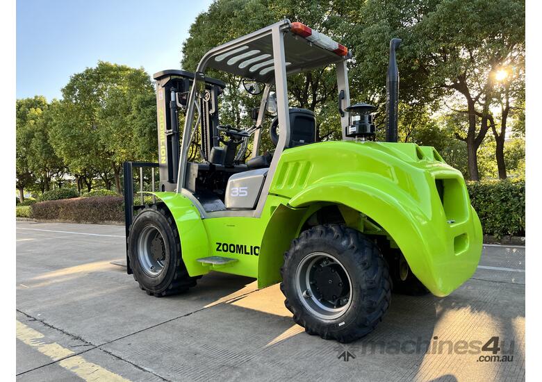 caption 2024 Rough Terrain Diesel Forklift SD35 - Flexible & Efficient, Rated Load 1