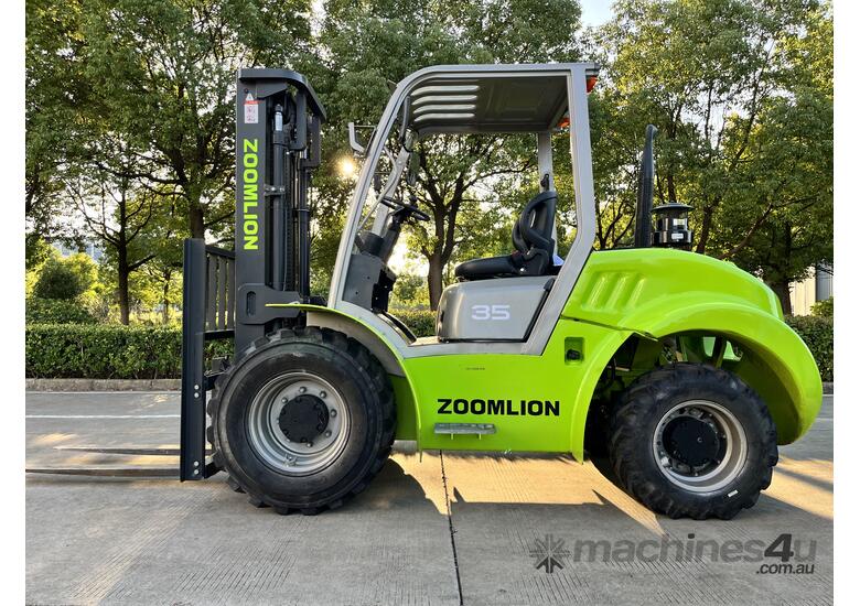 caption 2024 Rough Terrain Diesel Forklift SD35 - Flexible & Efficient, Rated Load 1