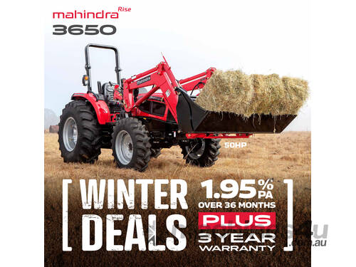 caption 2024 Mahindra 50HP Tractor with Front End Loader