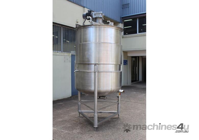 Stainless Steel Steam Jacketed Mixing Tank.