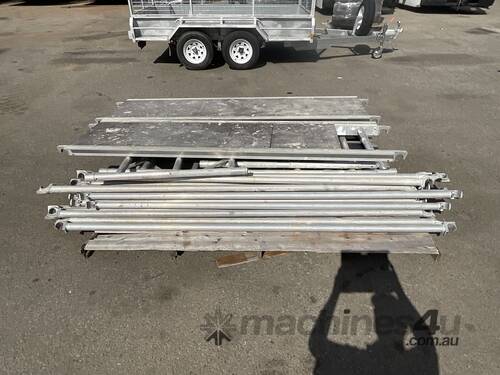 Pallet of Assorted Scaffolding Posts and Access Decks