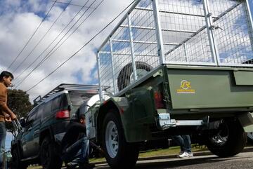 6x4 400mm Sides Cage Trailer Army Green