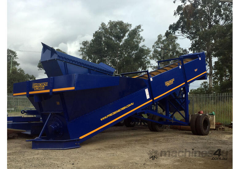 PrecisionscreenSandscrew Hyd Driven and Wheeled Axle mounted  - With Adjustable Overflow Weir