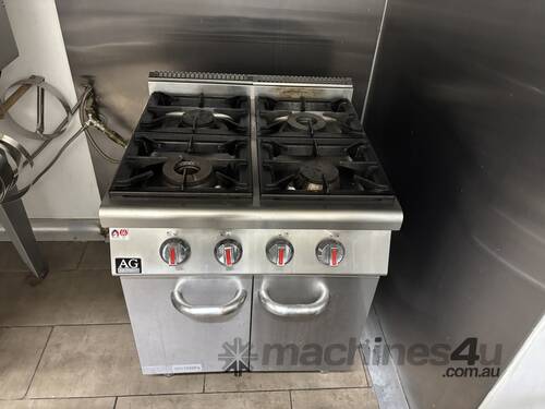 1 x AG Equipment Commercial 4 Burner Stove