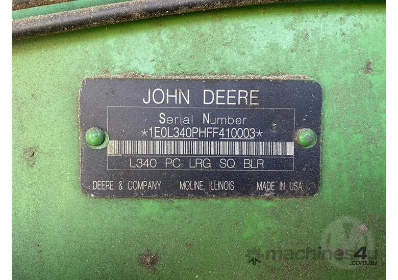 caption John Deere L340 Precutter Large Square